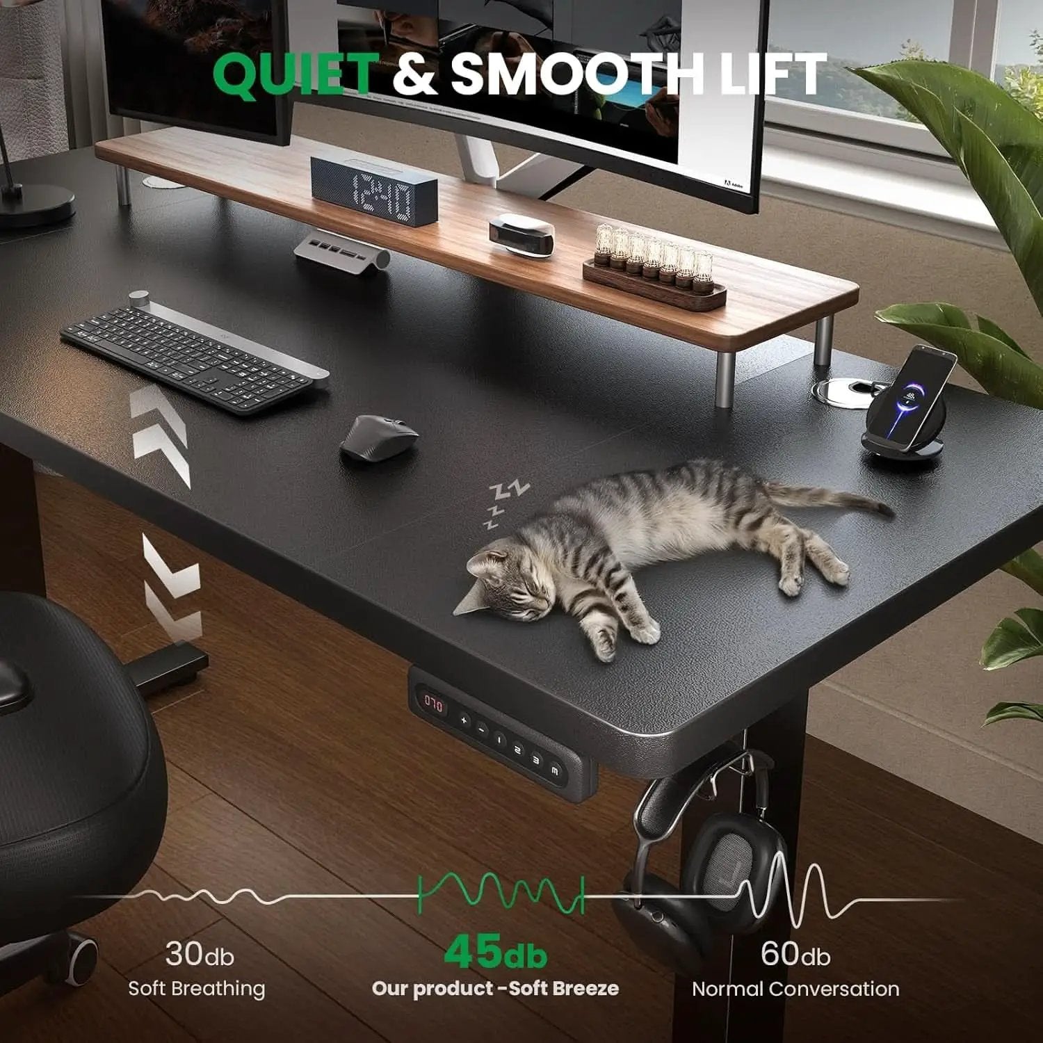 Adjustable Electric Standing Desk with Memory Presets from PriceLows™