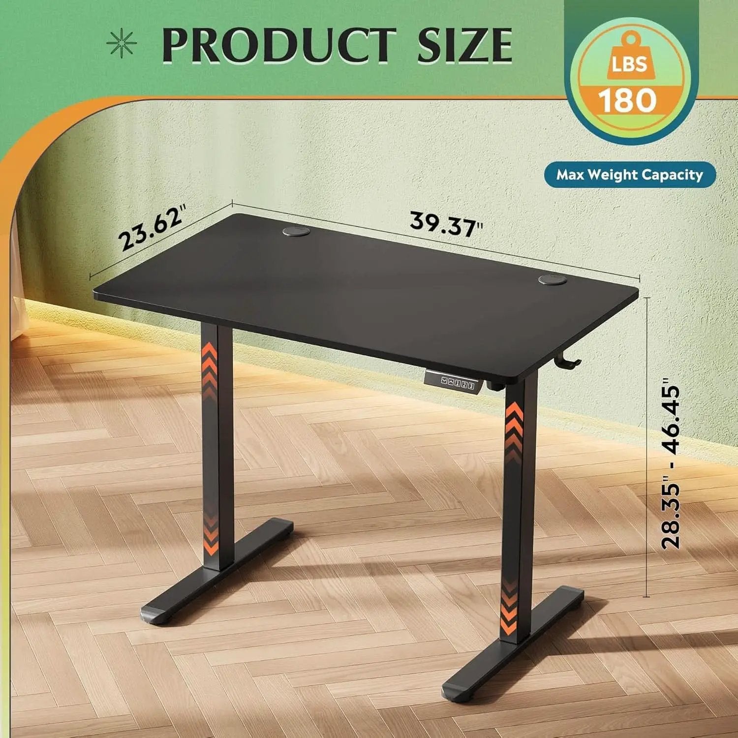 Adjustable Height Electric Standing Desk with Memory Settings from PriceLows™