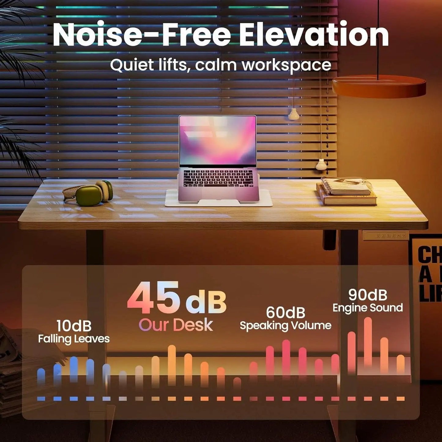 Adjustable Height Electric Standing Desk with Memory Settings from PriceLows™