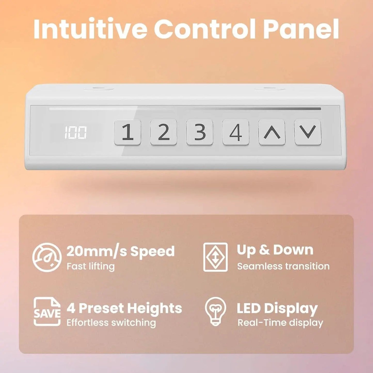 Adjustable Height Electric Standing Desk with Memory Settings from PriceLows™
