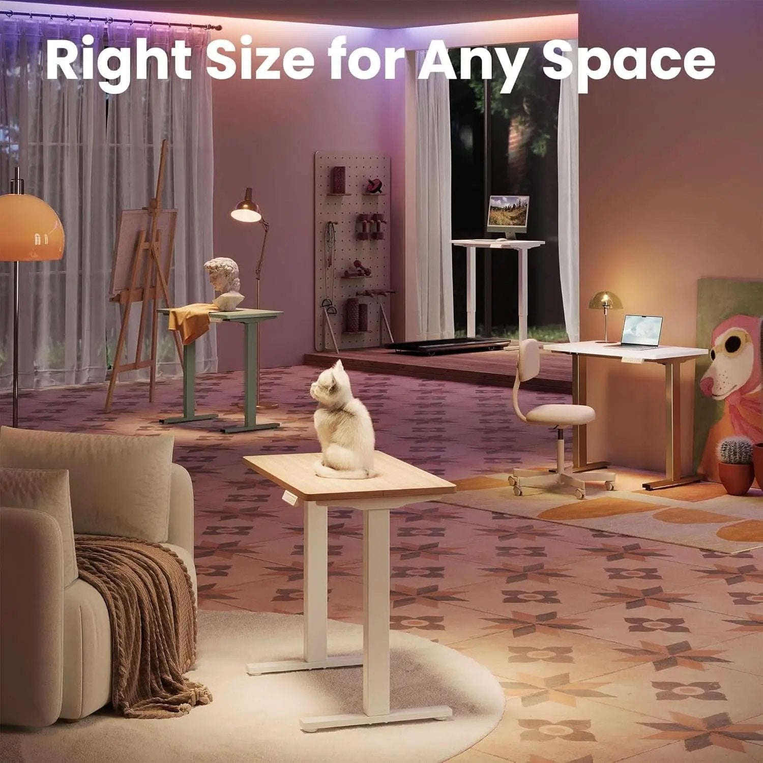 Adjustable Height Electric Standing Desk with Memory Settings from PriceLows™