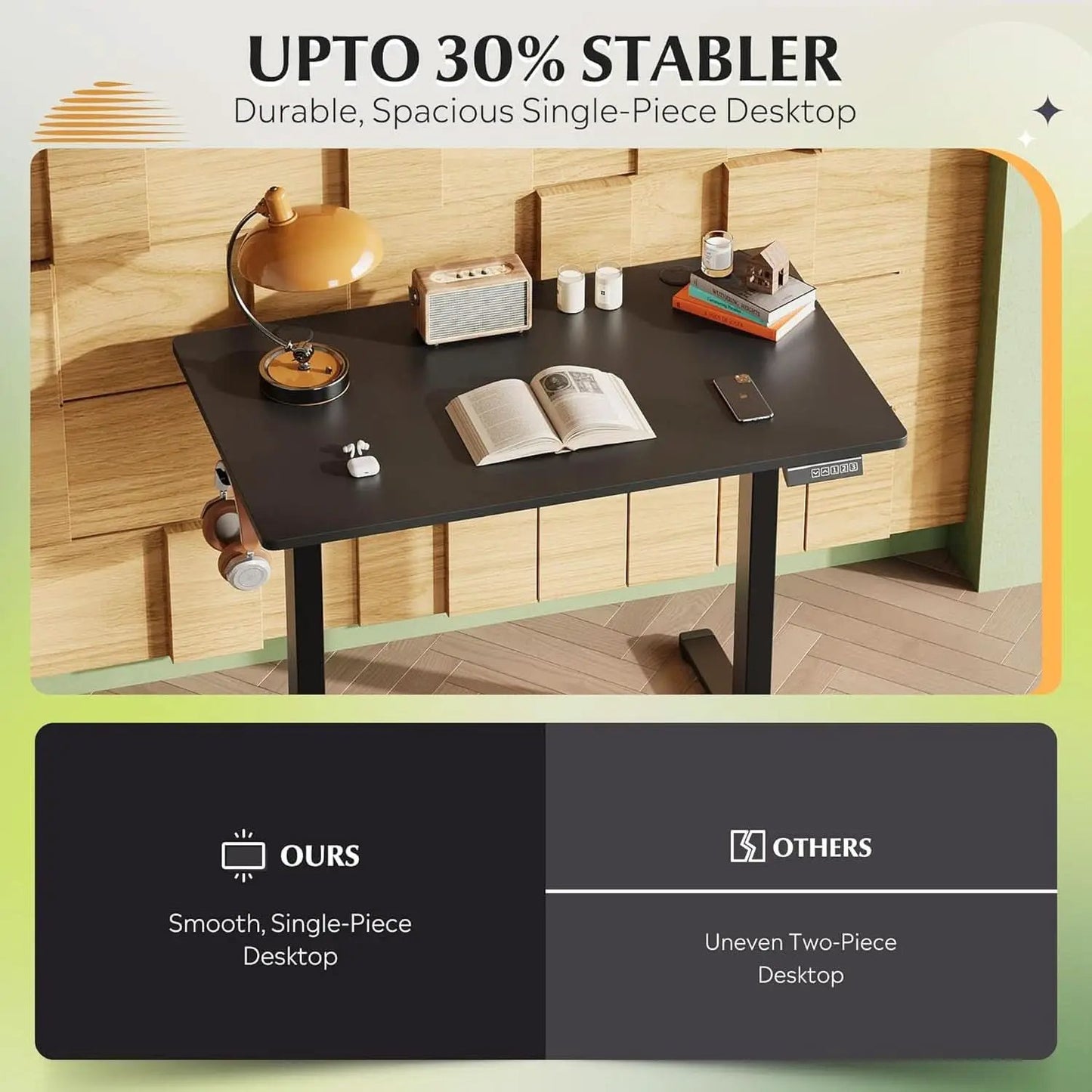 Adjustable Height Electric Standing Desk with Memory Settings from PriceLows™