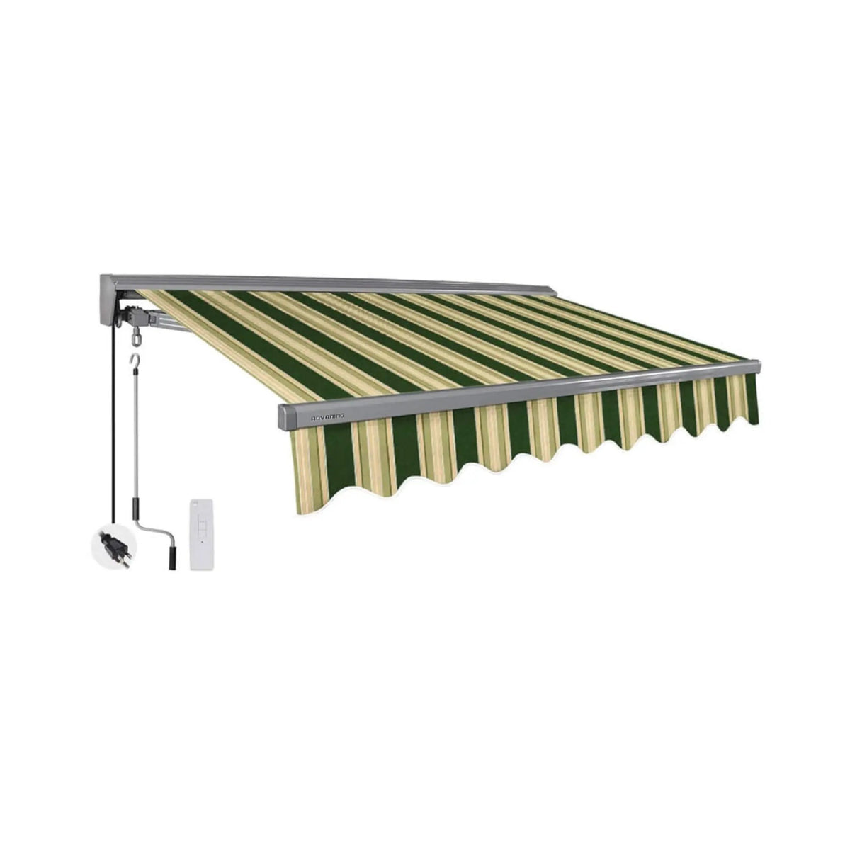 Retractable Sun Shade Awning | Advaning Classic Series | 100% Acrylic Fabric | Fully Assembled