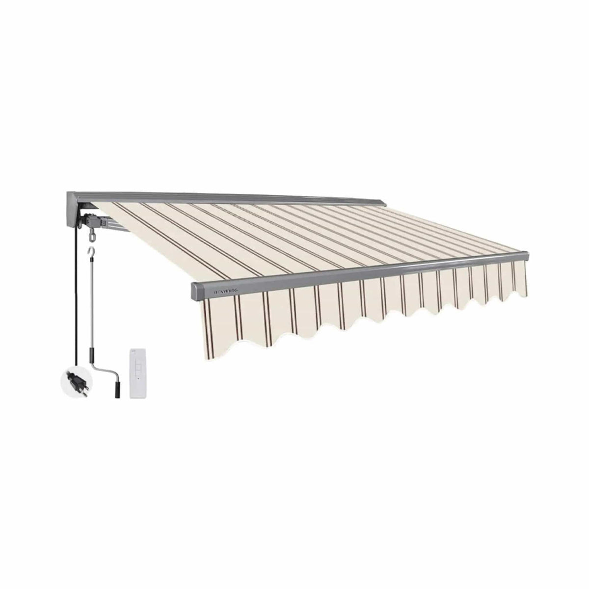 Retractable Sun Shade Awning | Advaning Classic Series | 100% Acrylic Fabric | Fully Assembled