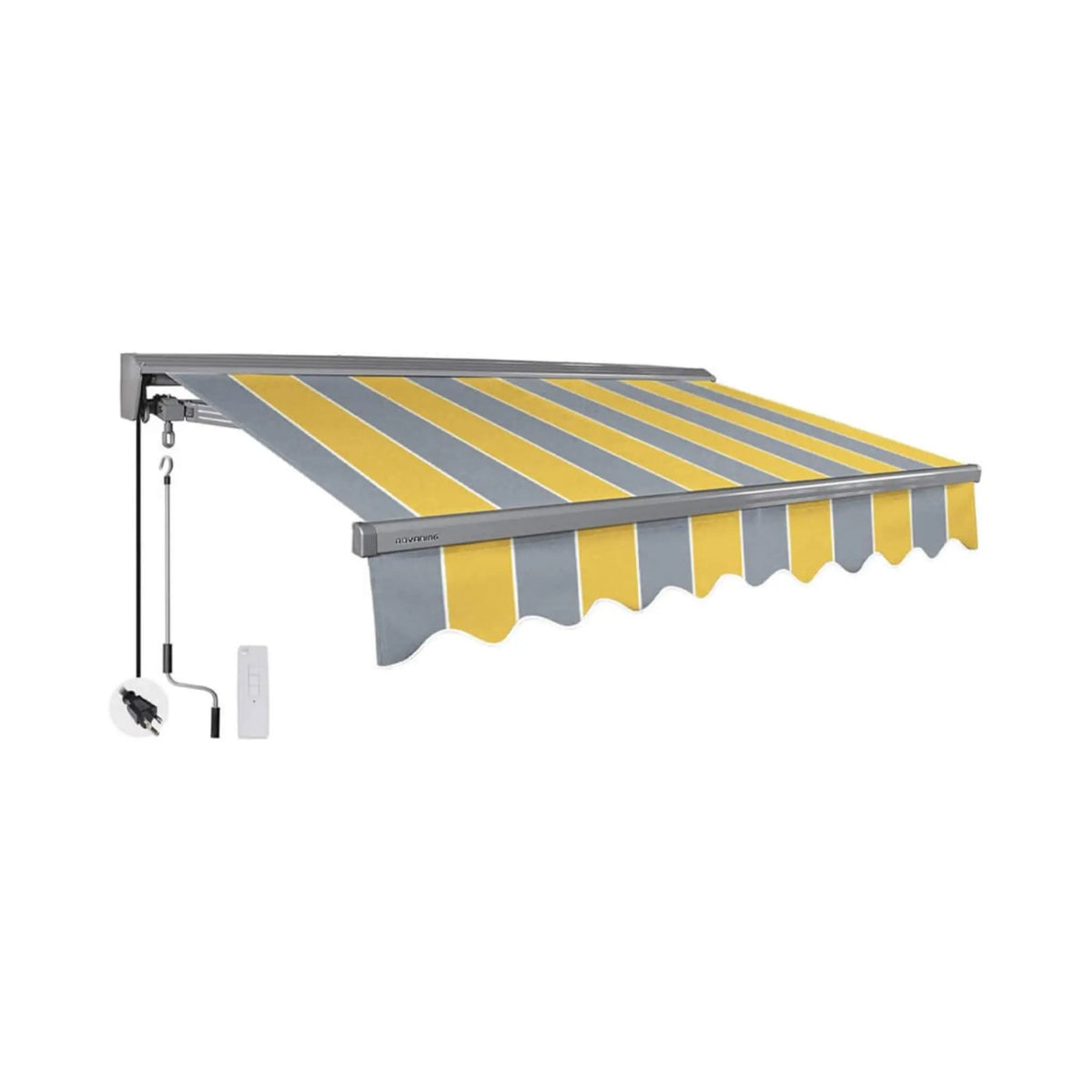 Retractable Sun Shade Awning | Advaning Classic Series | 100% Acrylic Fabric | Fully Assembled