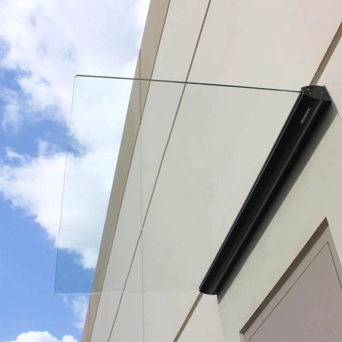 Tempered Glass Awning | Advaning GA Series | Single Clamp Bracket | Stainless Steel Hardware