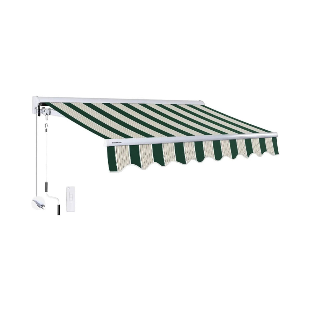 Retractable Sun Shade Awning | Advaning Luxury Series | 316 Stainless Steel Cables | Solution-Dyed Acrylic