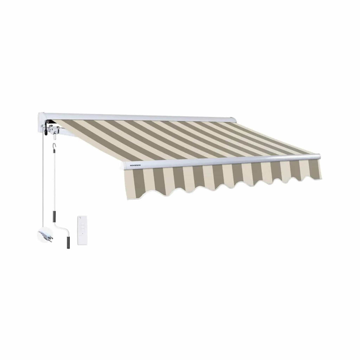 Retractable Sun Shade Awning | Advaning Luxury Series | 316 Stainless Steel Cables | Solution-Dyed Acrylic