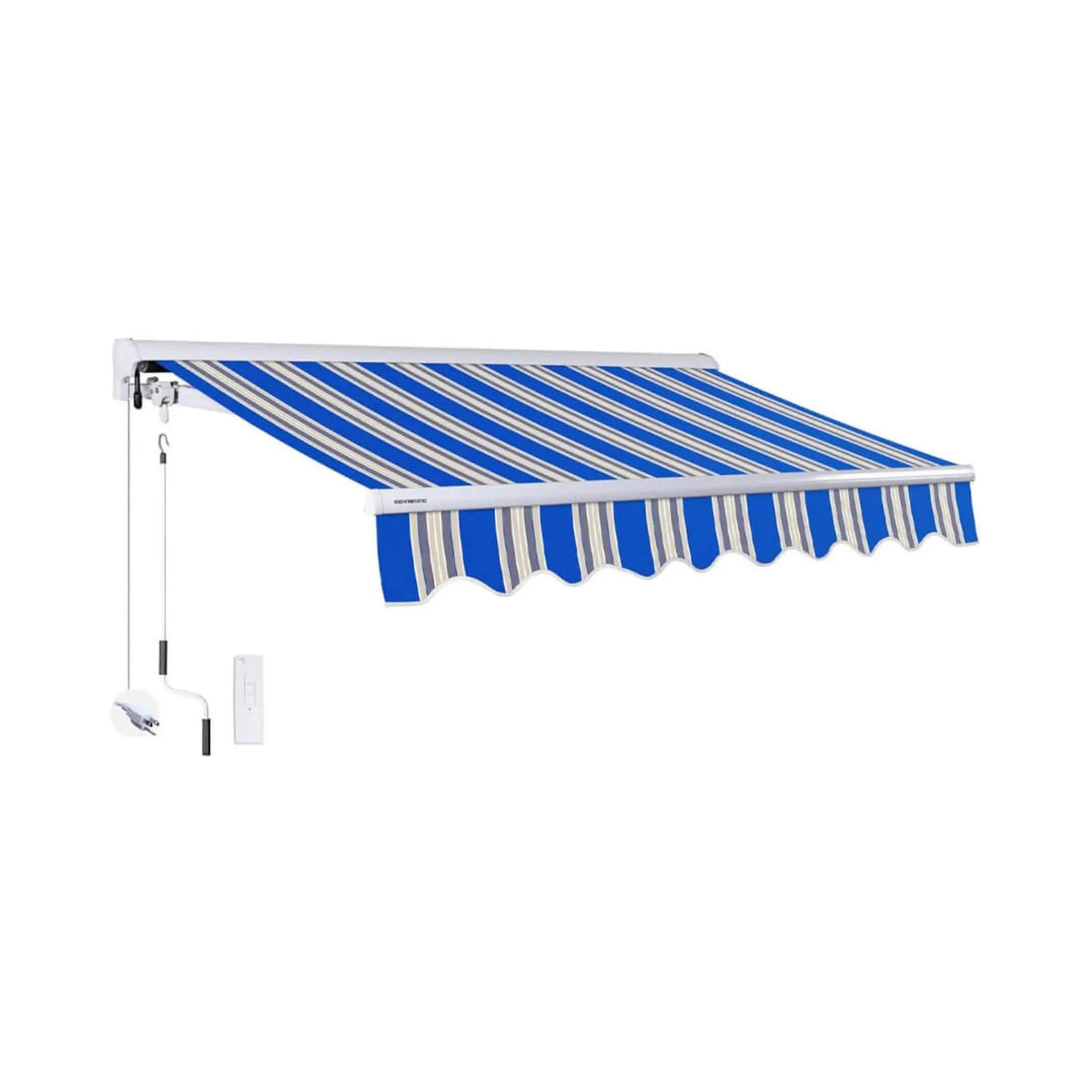 Retractable Sun Shade Awning | Advaning Luxury Series | 316 Stainless Steel Cables | Solution-Dyed Acrylic