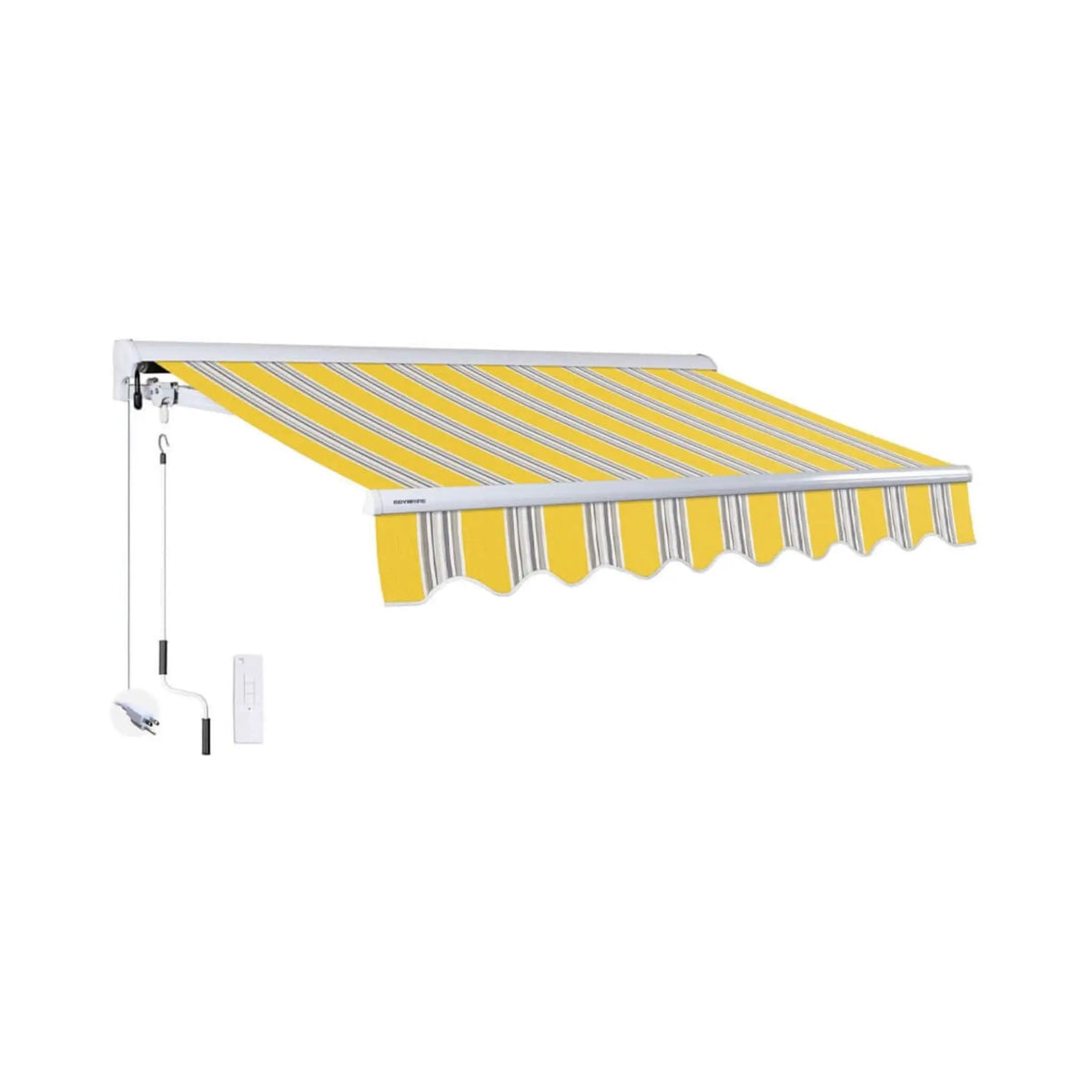 Retractable Sun Shade Awning | Advaning Luxury Series | 316 Stainless Steel Cables | Solution-Dyed Acrylic