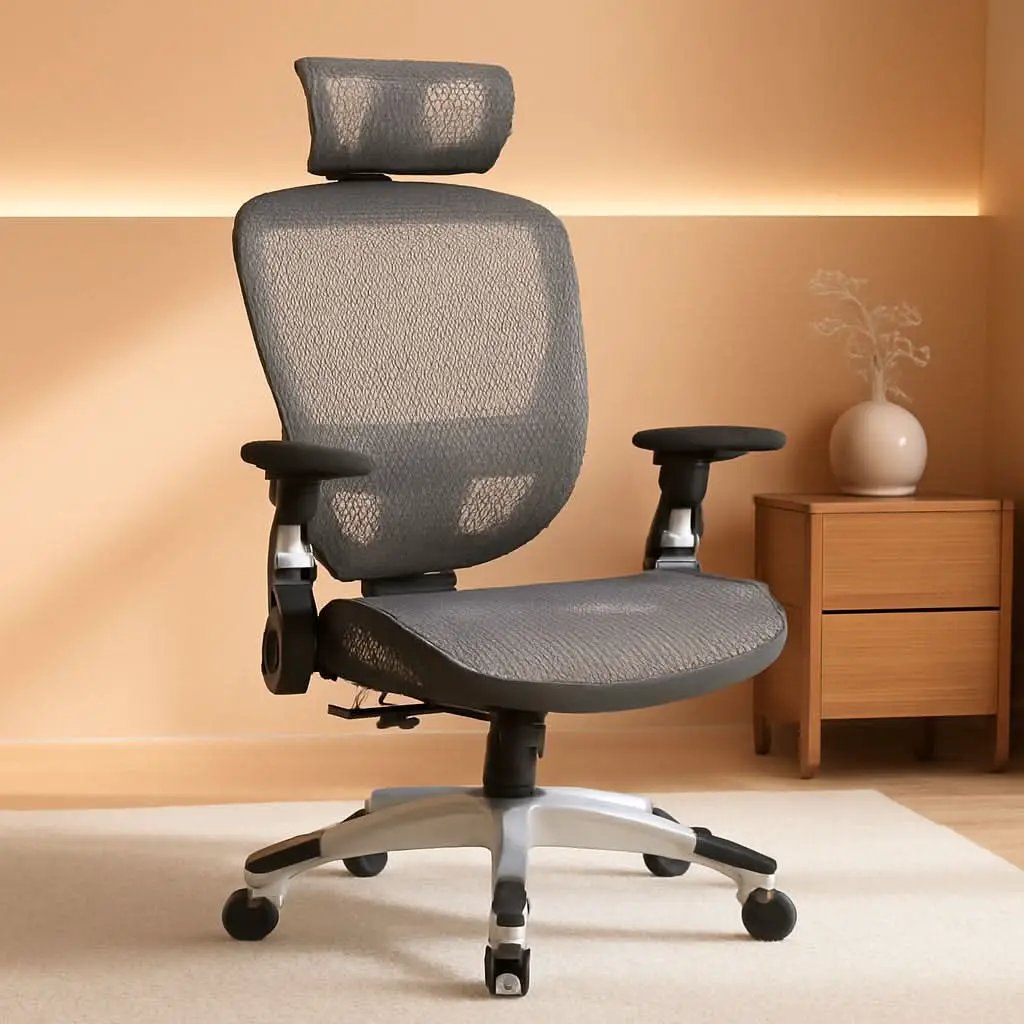 Hyken Ergonomic Mesh Swivel Task Chair Adjustable Black Office Chair from PriceLows™