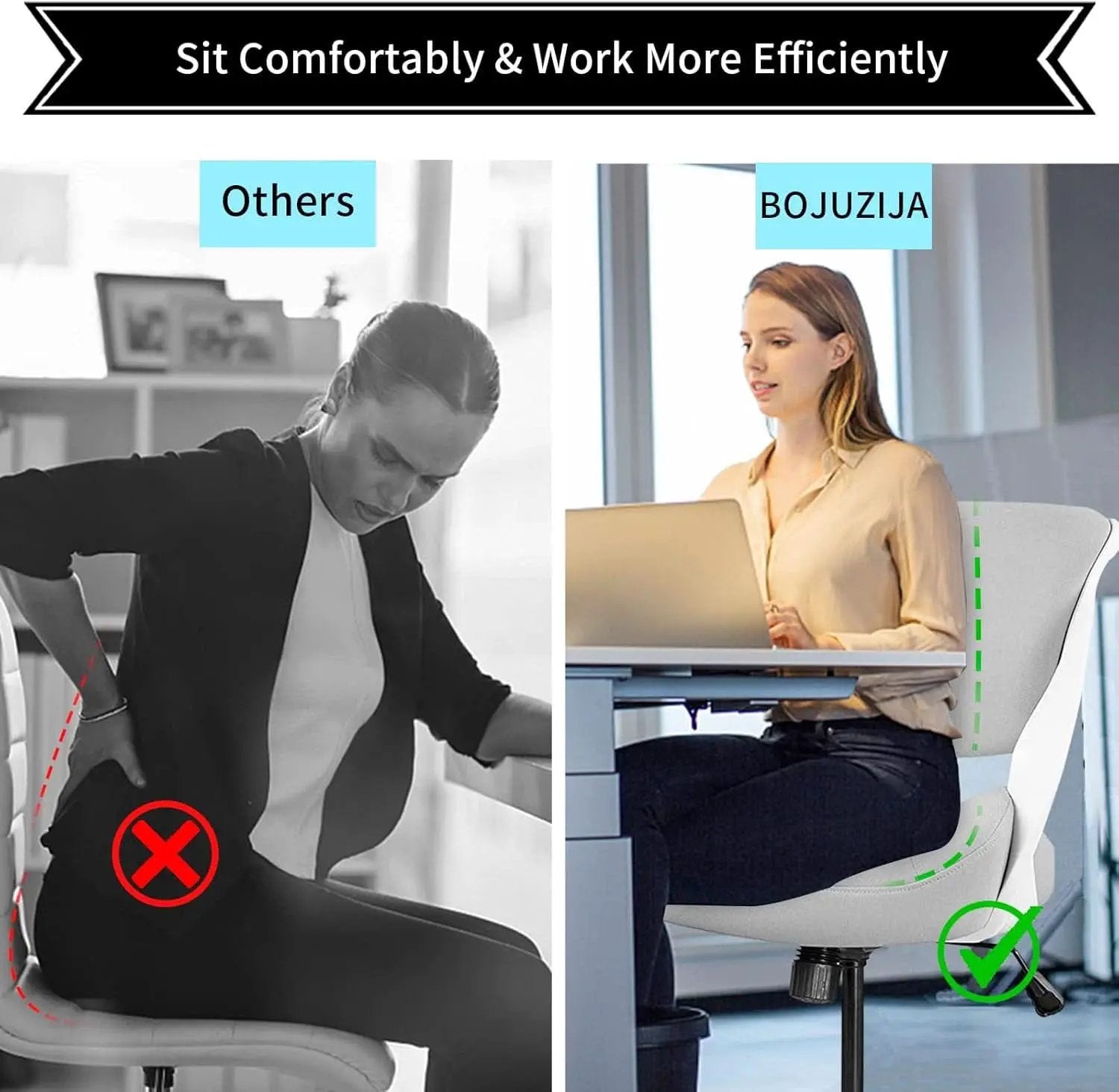 Ergonomic Drafting Chair With Lumbar Support Grey Office from PriceLows™