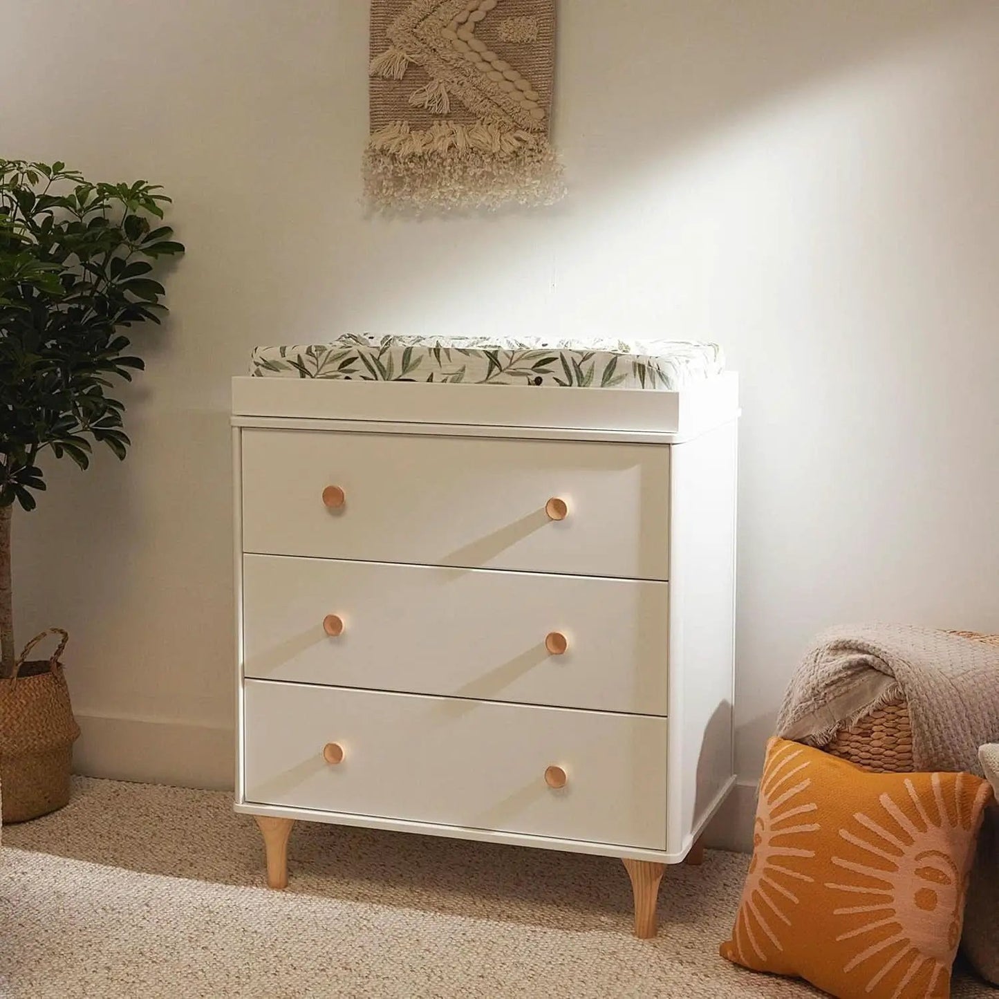 Lolly 3 Drawer Changer Dresser Removable Changing Tray White from PriceLows™