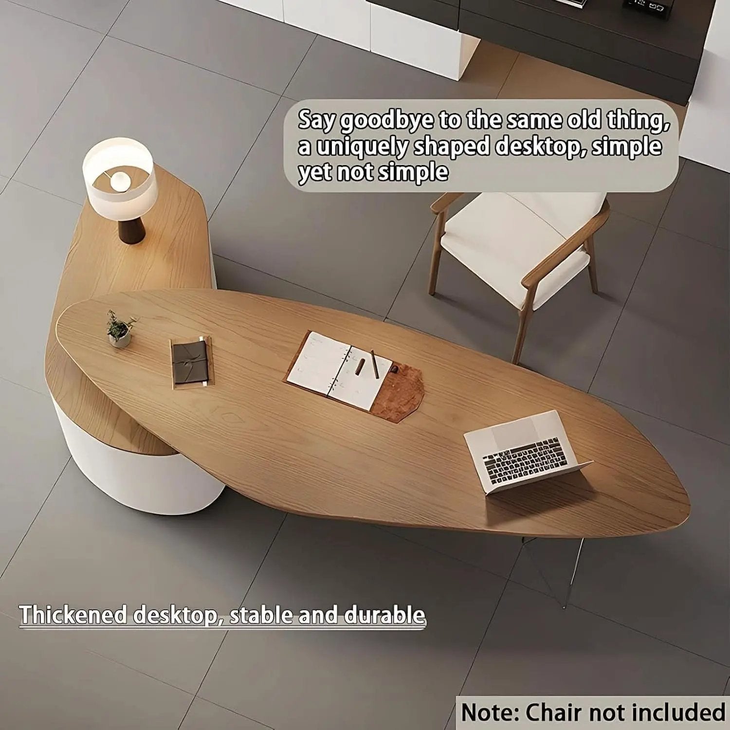 Solid Wood L Shape Desk With Integrated Side Cabinet 56 In from PriceLows™