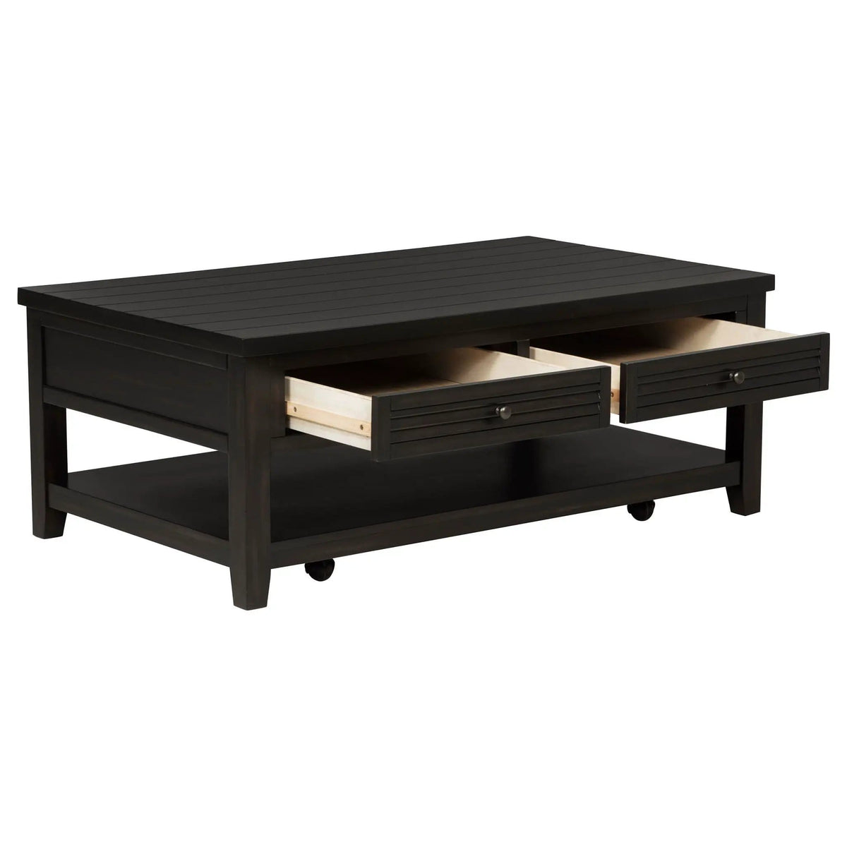 Concord 2-drawer Rectangular Coffee Table Distressed Java | 48 x 28.25 x 18.25 in | Solid Wood & Veneer | Living Room