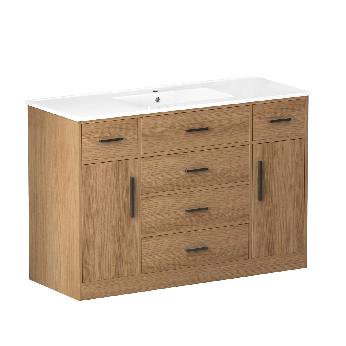 Bathroom Vanity With Abundant Storage | 2 Soft Close Doors | 6 Drawers | MDF Cabinet