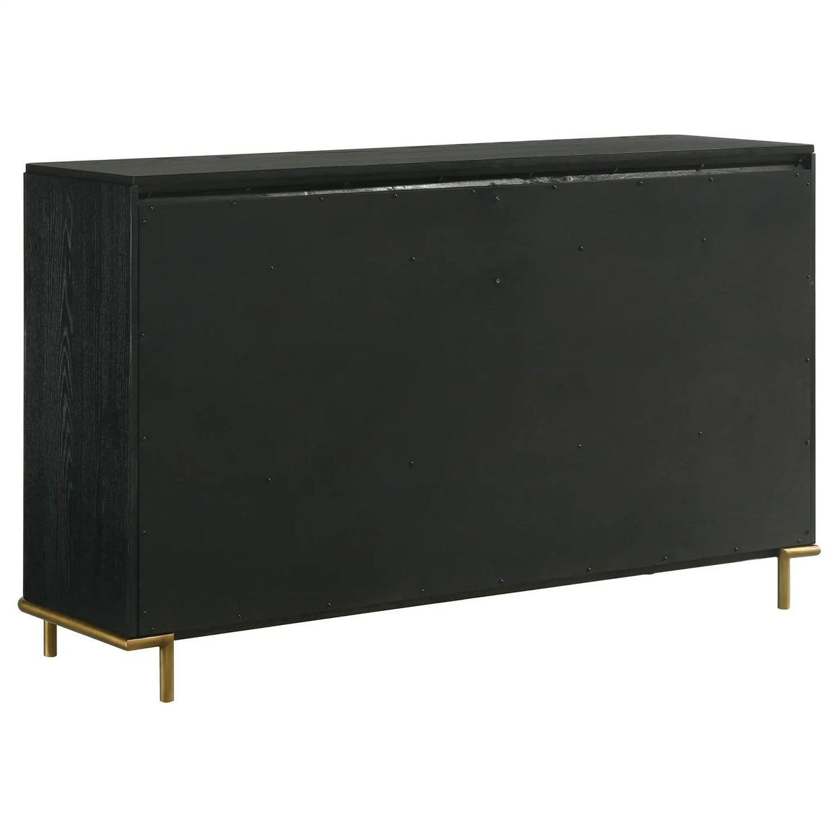Arini 8-drawer Dresser | 63 x 18 x 37.25 in | Metal & Veneer | Black
