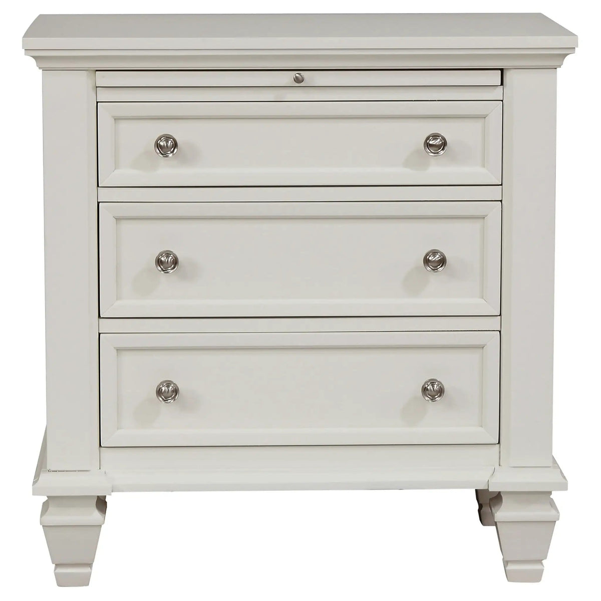 Sandy Beach 4-piece Eastern King Bedroom Set Cream | 4-Piece Set | Engineered Wood | White