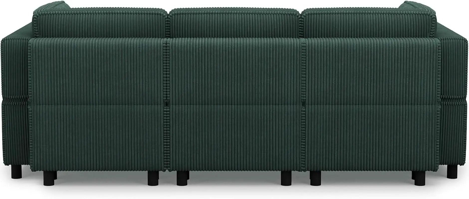 Green Modular Sectional Sofa Featuring Deep Storage from PriceLows™