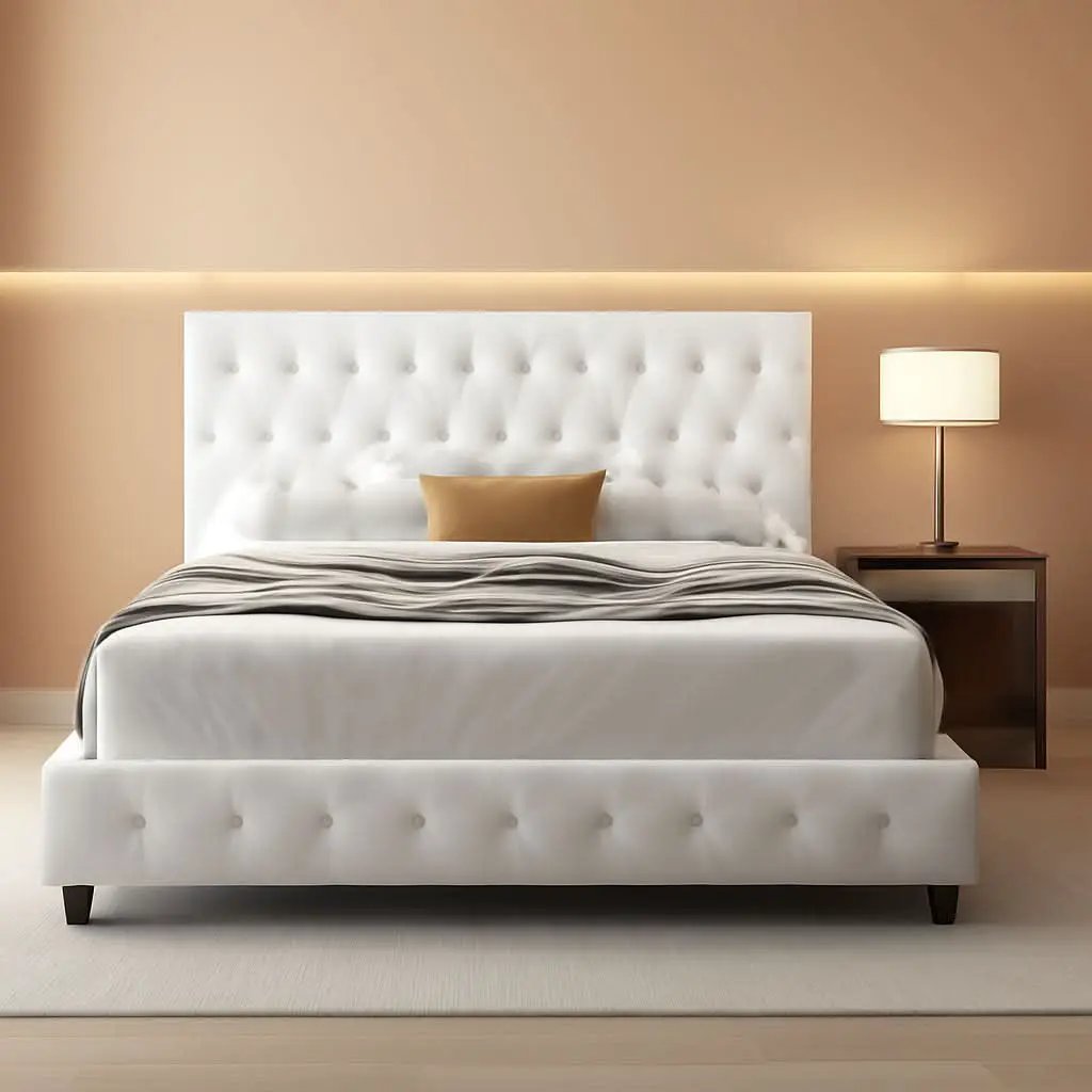 Queen Upholstered Bed Frame With Under Bed Drawers from PriceLows™