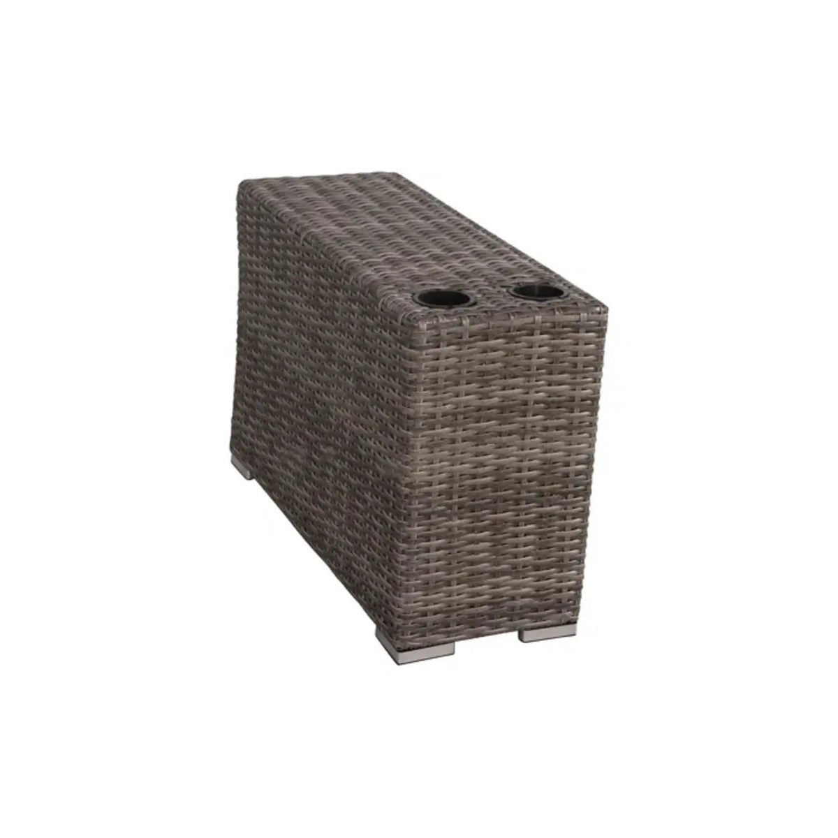Patio Rattan Sectional Set | Half-Round HDPE Wicker | Rustproof Aluminum Frame | Fully Assembled