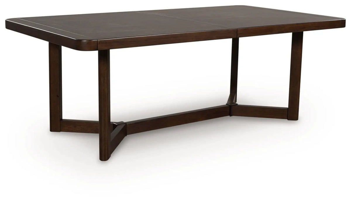 Dilenno Rectangular Dining Room Extension Table | 46.13 x 108 x 29.75 in | Mango Wood & Mdf | Dark Brown