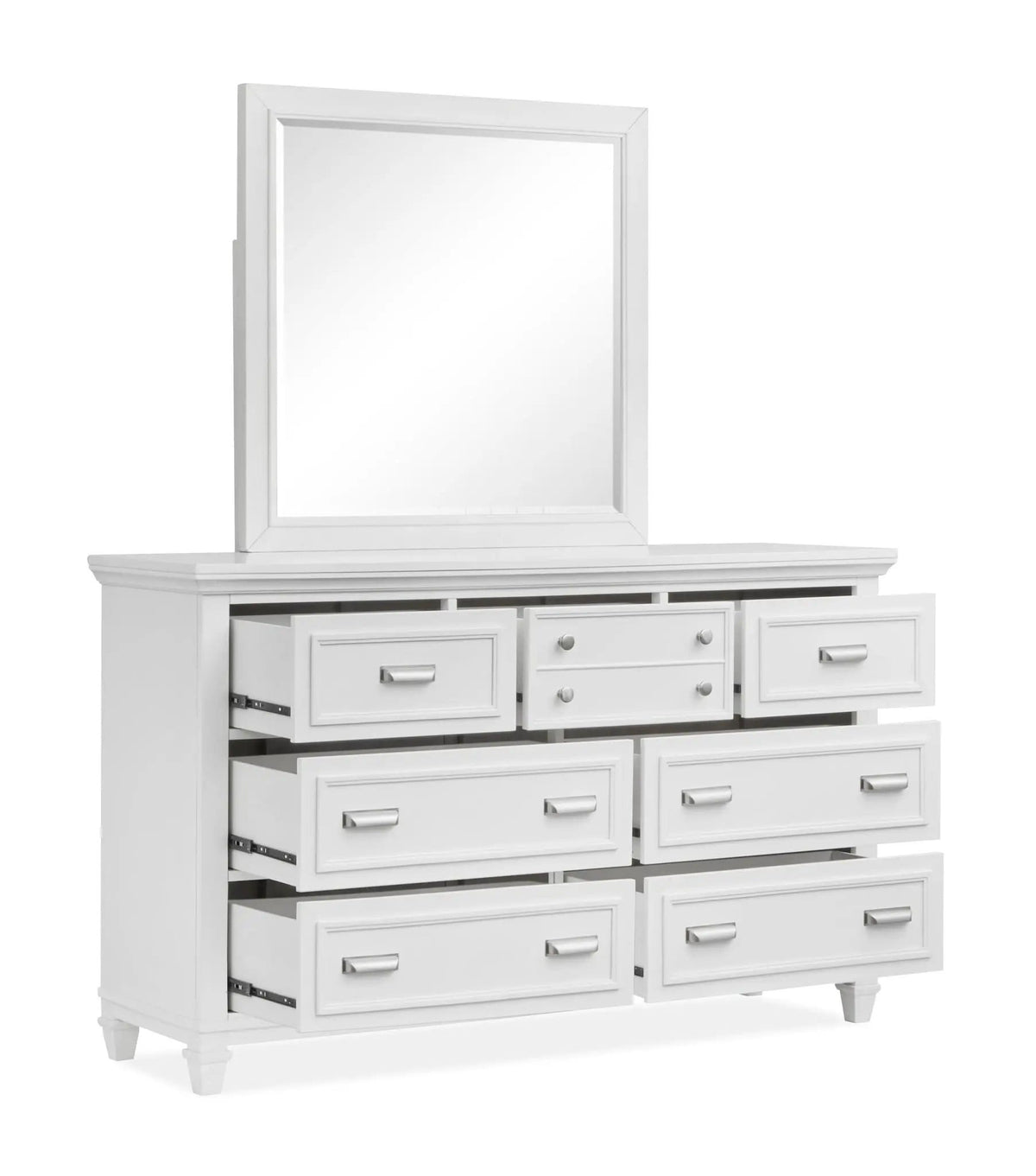 Charleston Drawer Dresser With Landscape Mirror | 2 Pieces | Bedroom Furniture | Bedroom