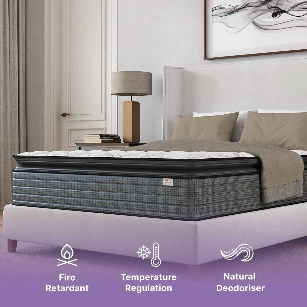 Isabella Hybrid Pillow Top Mattress | 14 Inch Height | Orthopedic Support | Adjustable Base Compatible