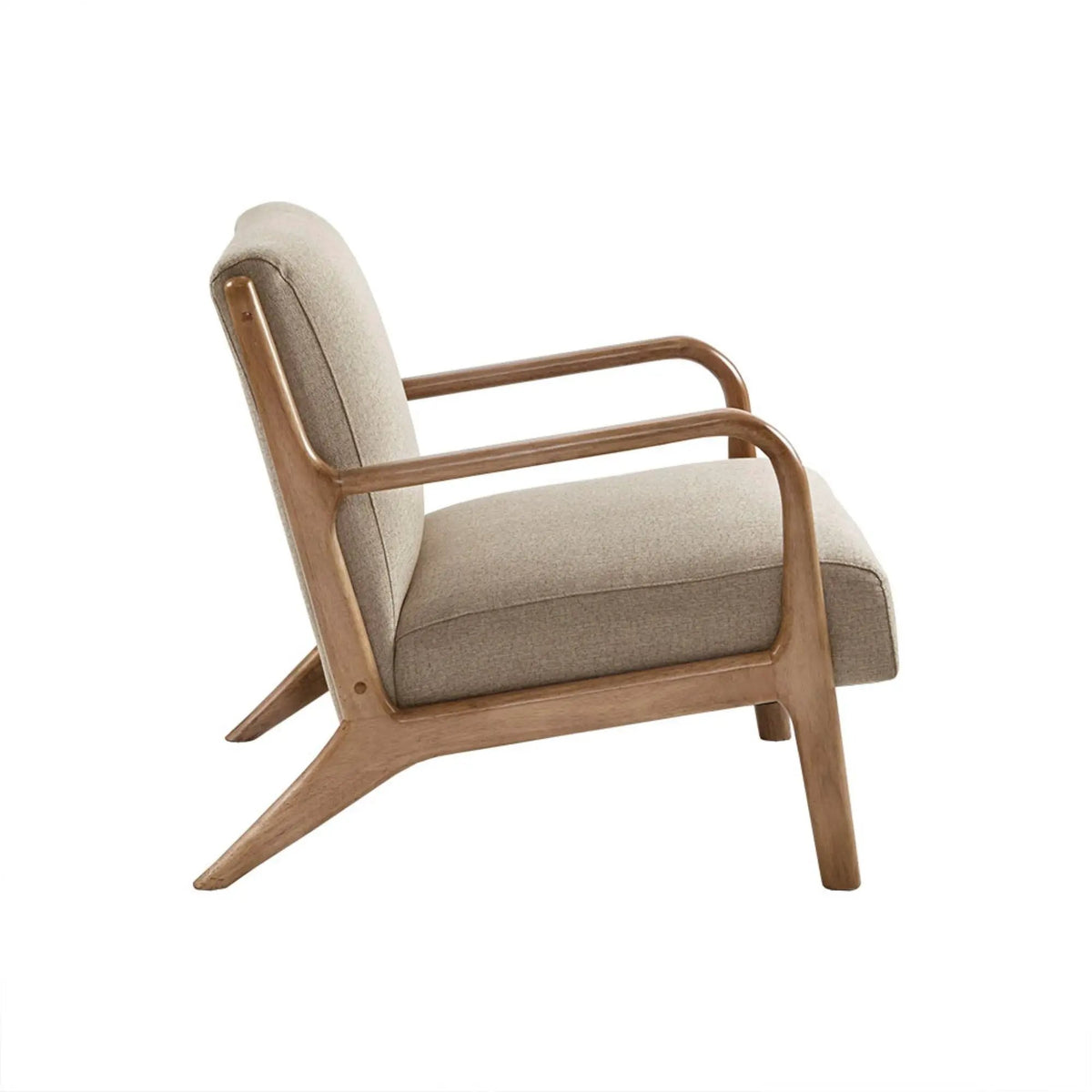 Mid Century Lounge Chair | Solid Wood Frame | High Density Foam | Elm Finish