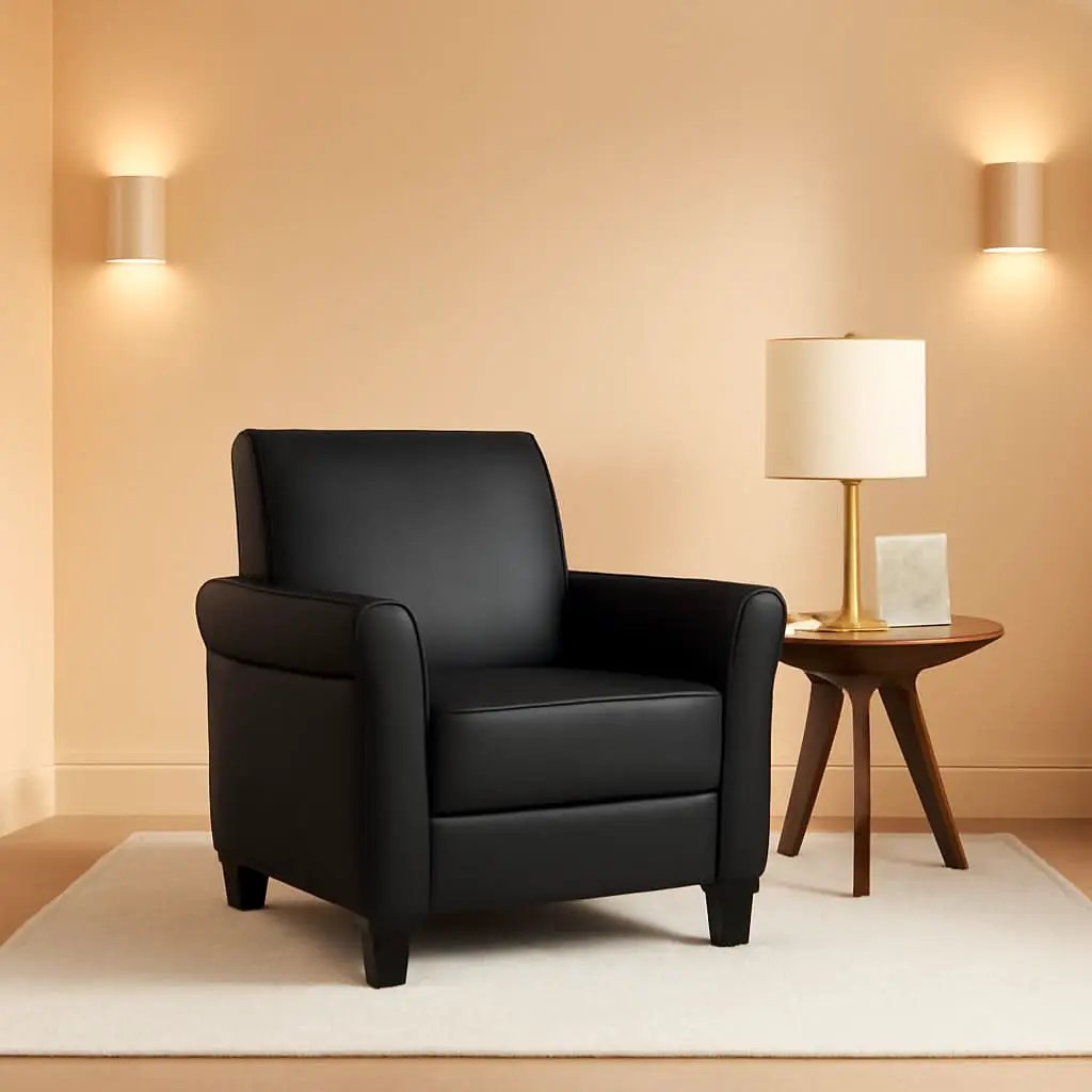 Black Accent Chair Modern Design For Living Room Furniture from PriceLows™