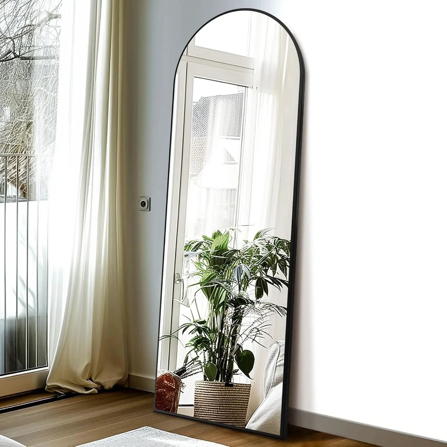 Arched Full Length Standing Mirror 56x20 Large Floor Mirror from PriceLows™