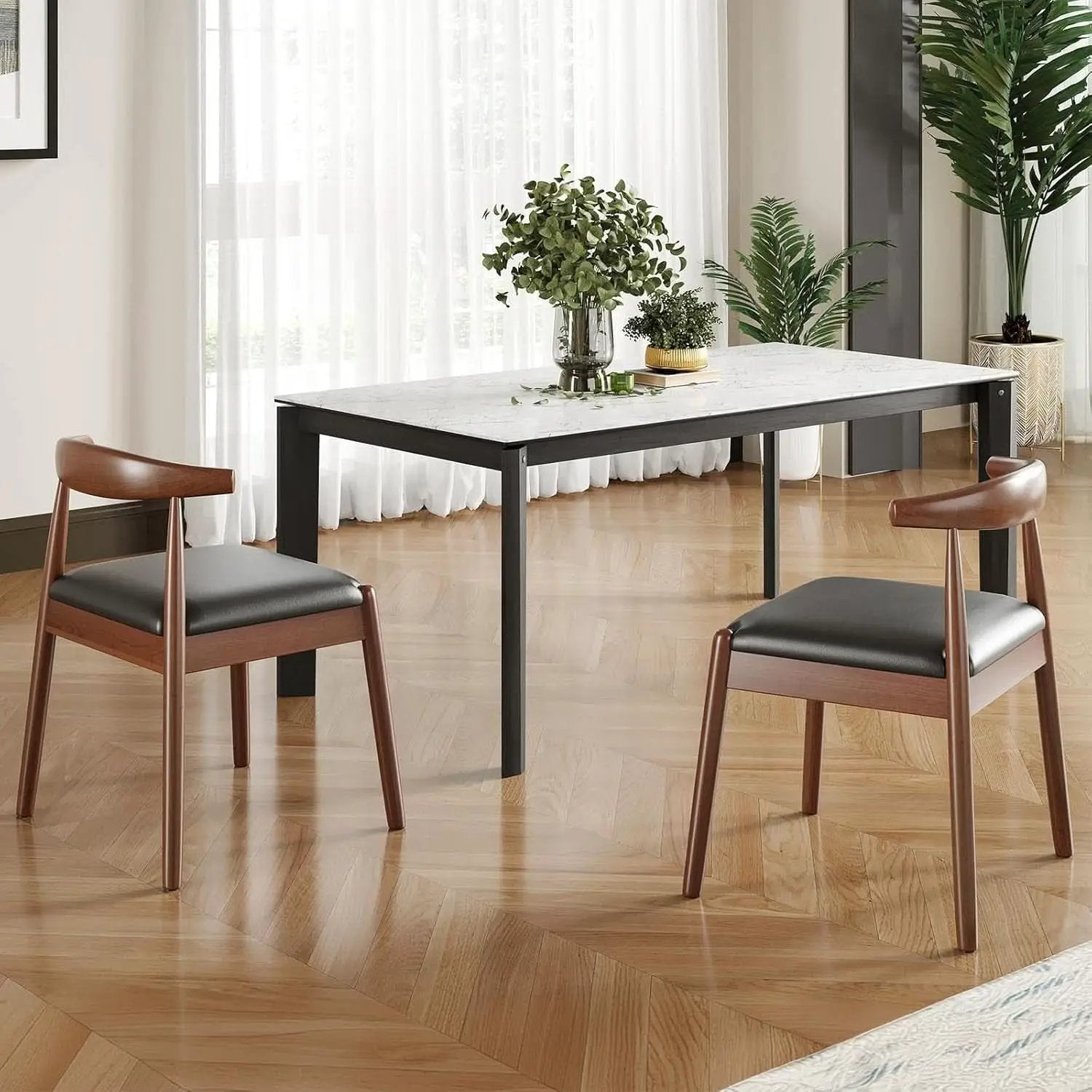 Midcentury Dining Chairs With Durable Premium Rope from PriceLows™