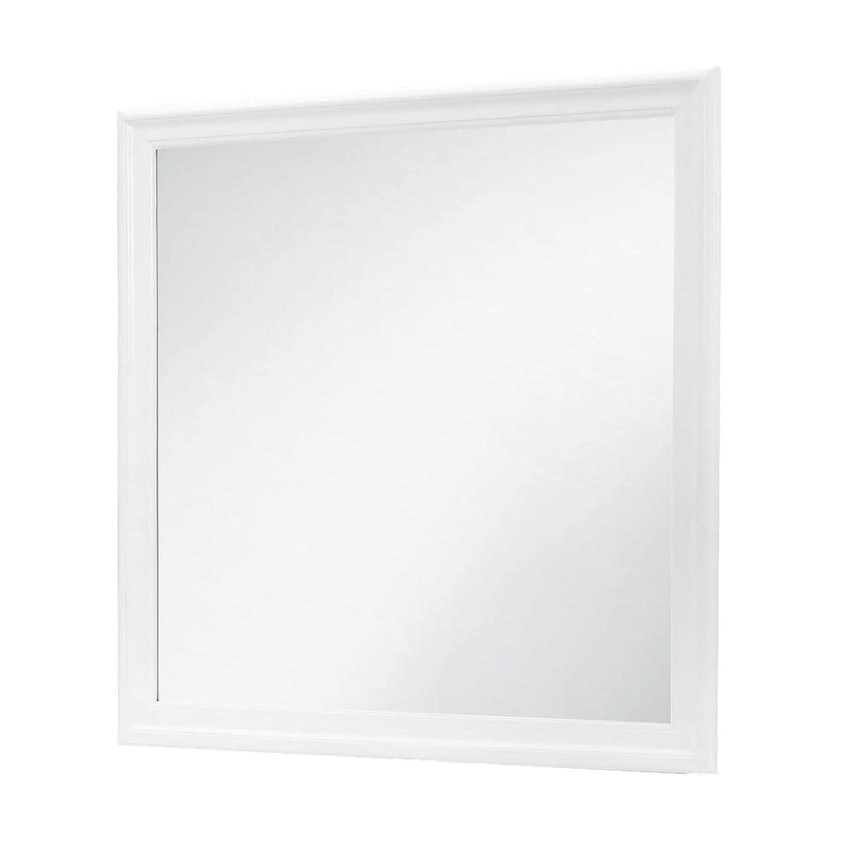 Charlston Mirror | 38 Inch Square | Tempered Glass | Solid Wood Frame