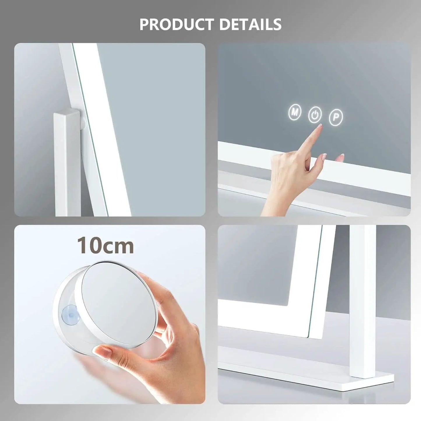 Lighted Makeup Mirror 17.3x13 Inch With 5X Magnification And LED Lights from PriceLows™