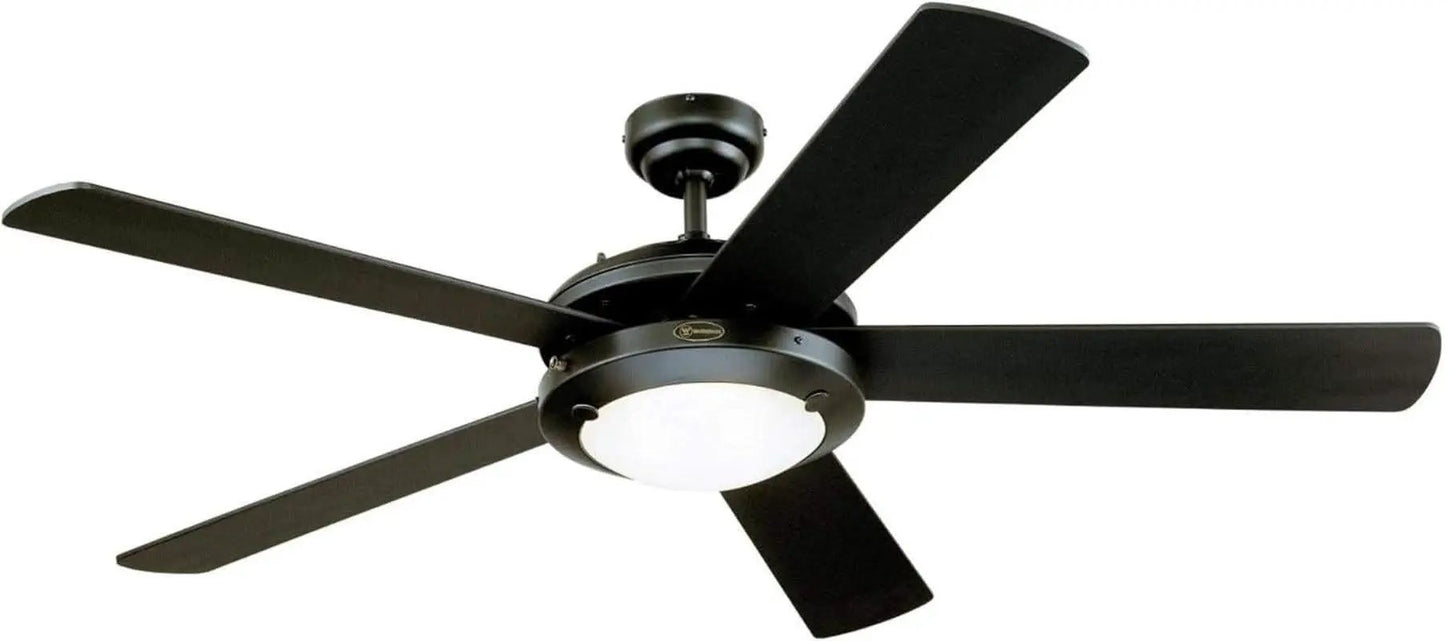 Comet 52 Inch Matte Black Ceiling Fan With LED Light Kit from PriceLows™