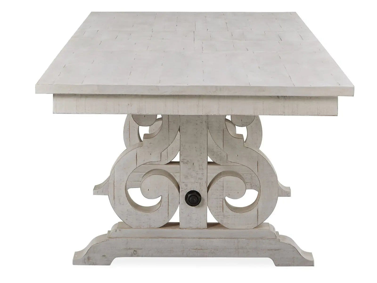 Bronwyn Rectangular Dining Table Dining Tables with Extension | Dining Tables with Extension | Brass | Alabaster
