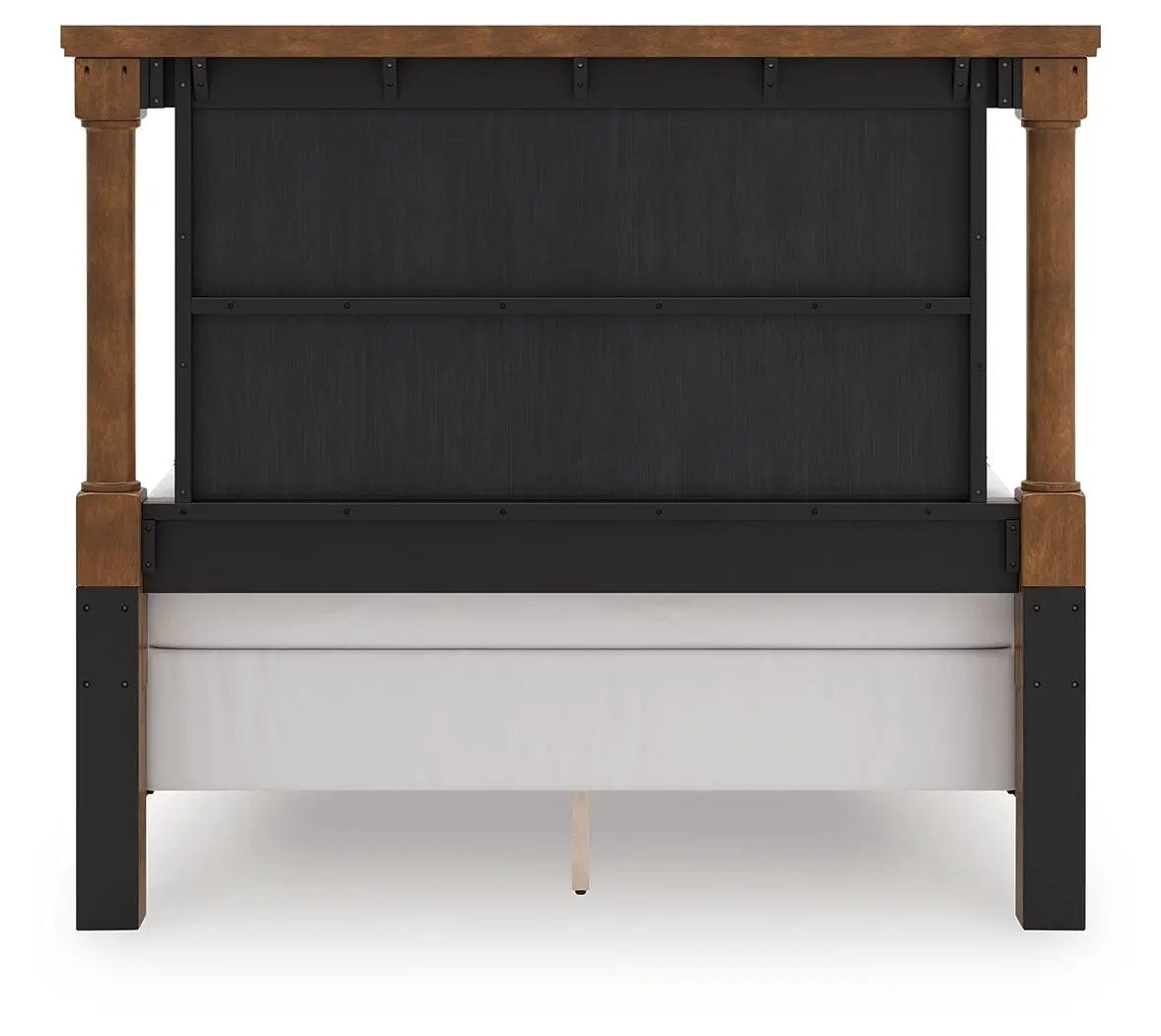 Rowlenstown Poster Bed | Casual Traditional Design | Rubbed Finish | Hefty Silhouette
