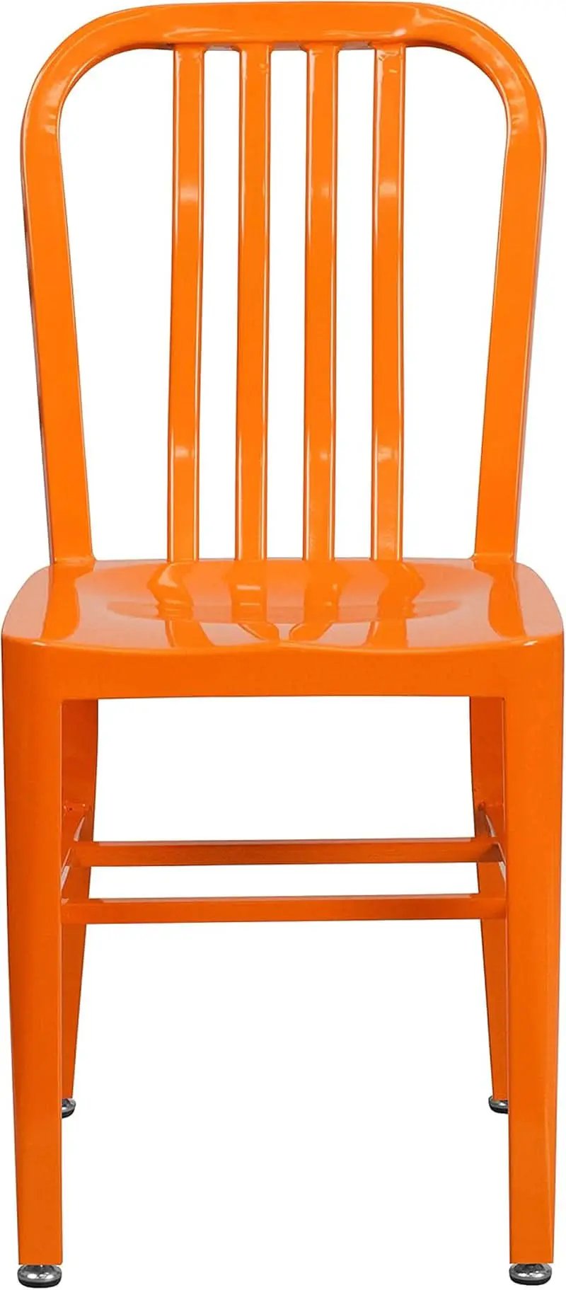 Orange Metal Indoor Outdoor Chair 2 Pack Commercial Grade from PriceLows™