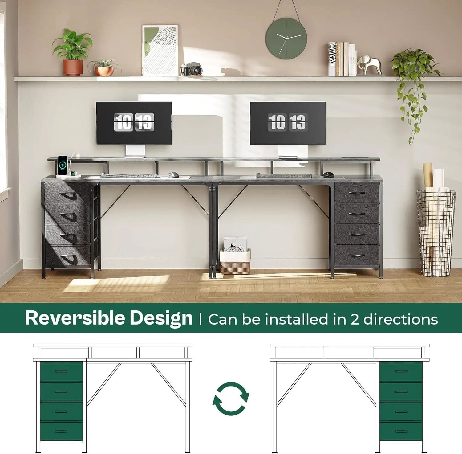 47 Inch Computer Desk With LED Lights For Home Office from PriceLows™