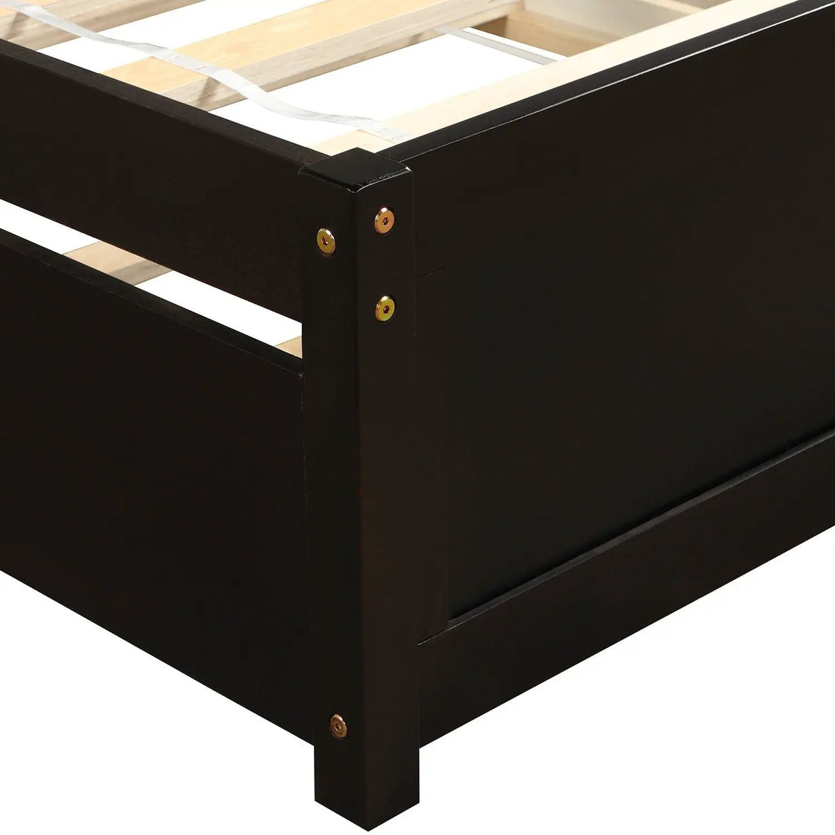 Wood Platform Bed Frame | Trundle Included | Minimalist Stylish Design | 37.5 Inch Height