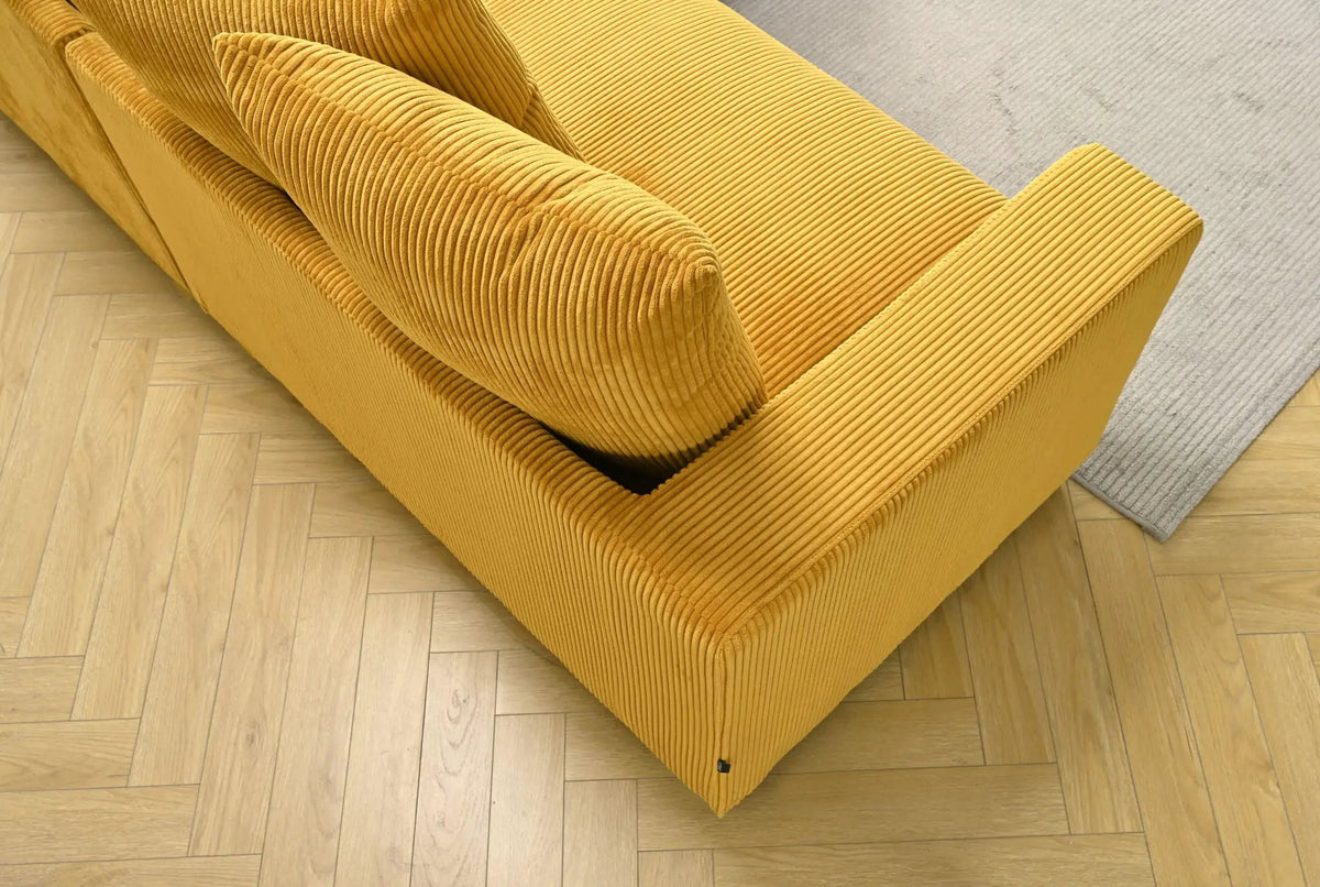 Luxe Oversized Sectional Sofa | 2 Piece L Shaped Couch | Chaise Included | Deep-Seated Design