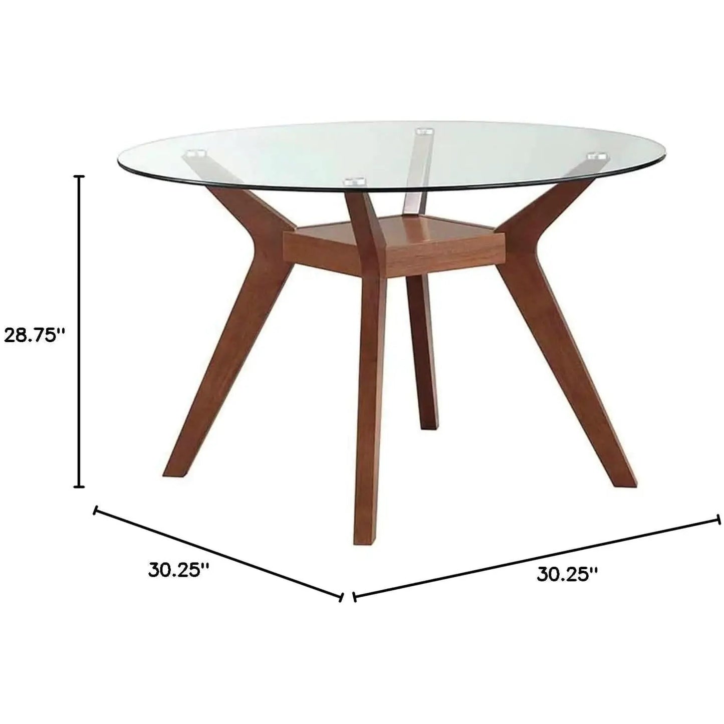 Paxton Mid Century Modern Dining Table Base Nutmeg Finish from PriceLows™