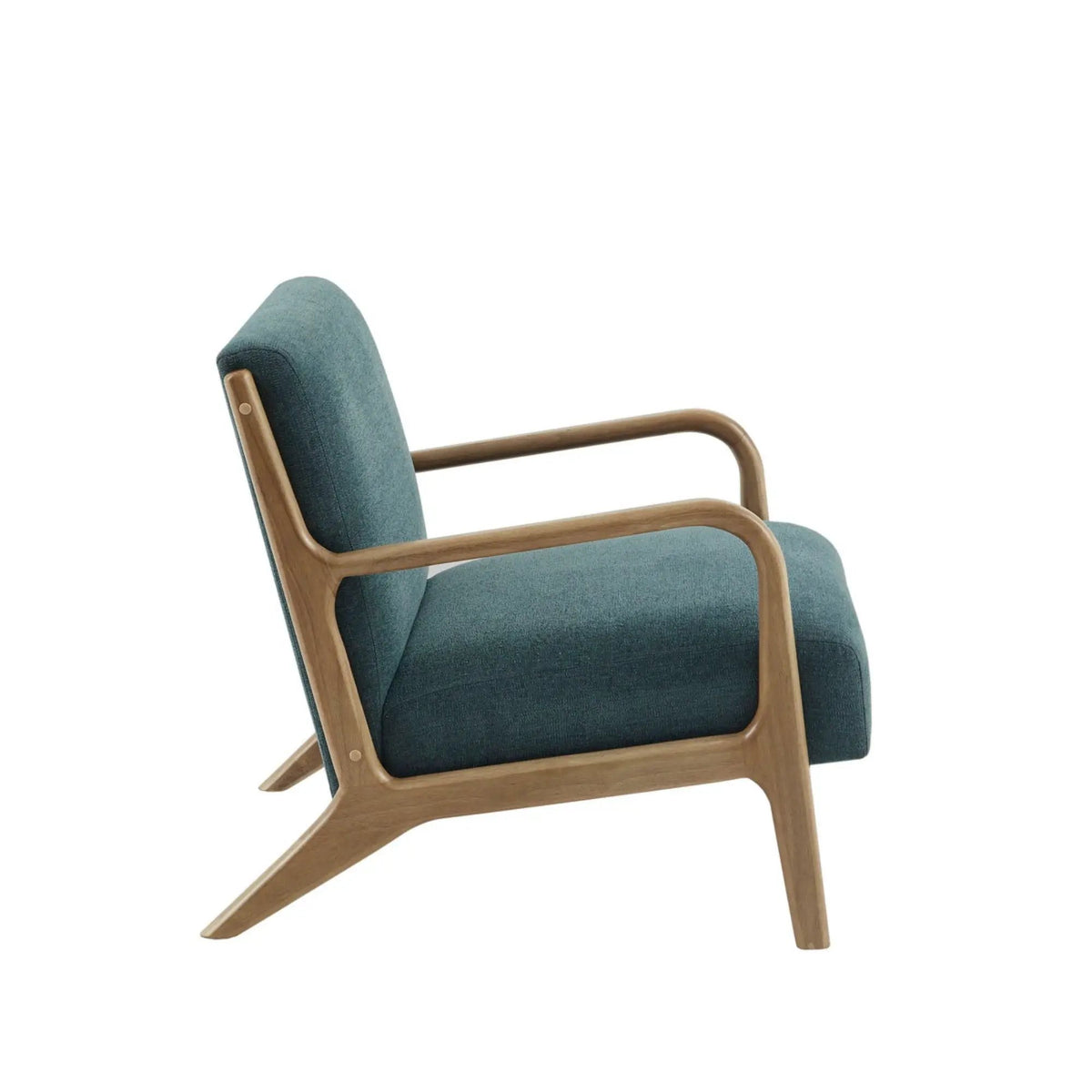 Mid Century Lounge Chair | Solid Wood Frame | High Density Foam | Elm Finish