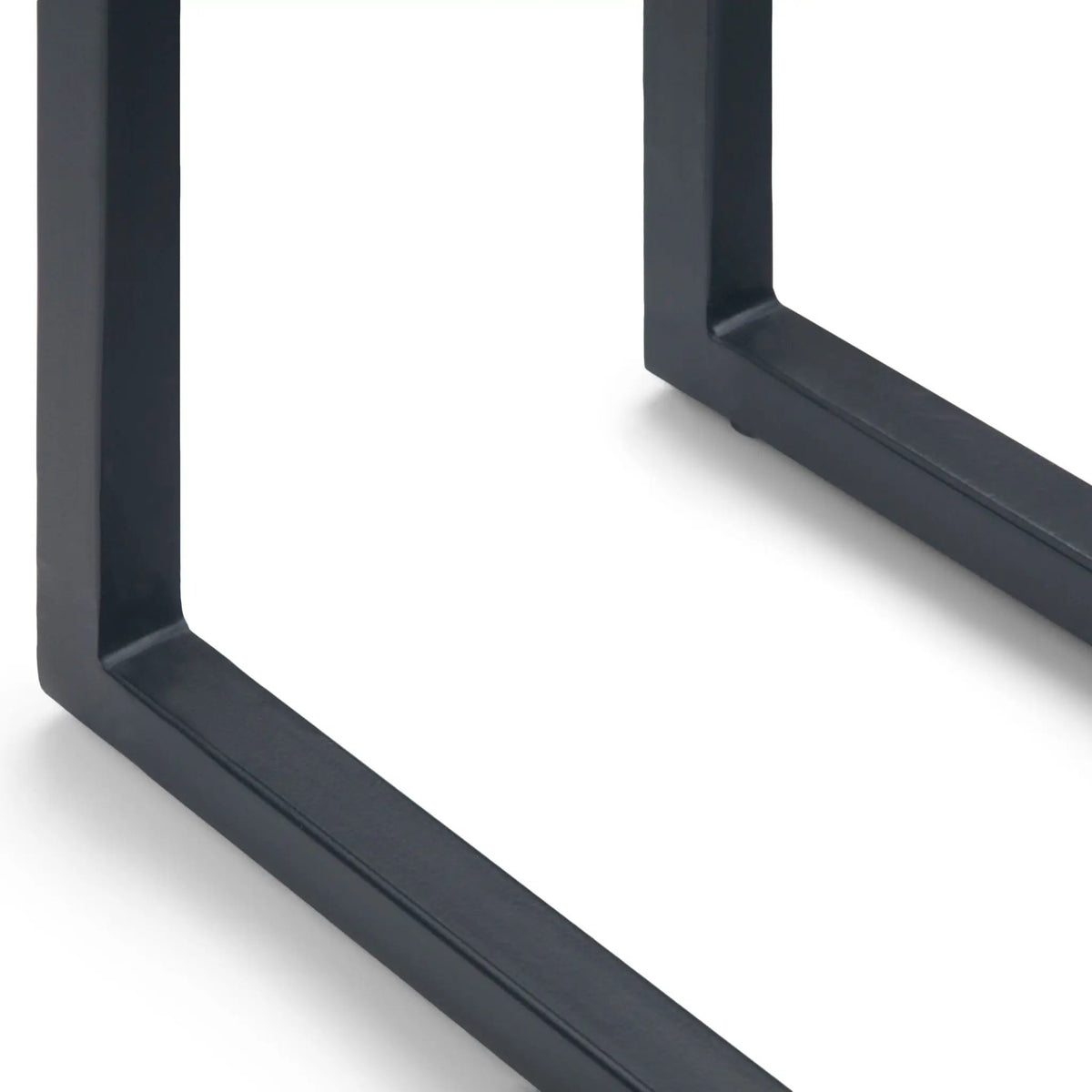 Skyler C-Shaped Side Table | Handcrafted | Powder-Coated Metal Base | Slide-Under Design