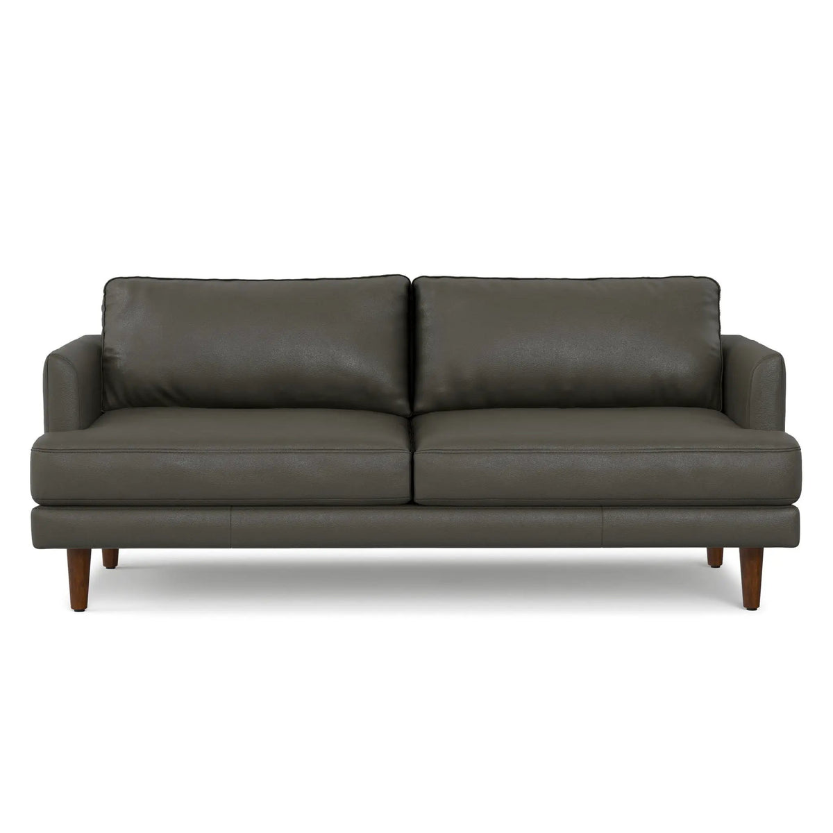 Livingston Upholstered Sofa | Genuine Aniline Leather | 7 Inch Thick Cushions | 76 Inch Length