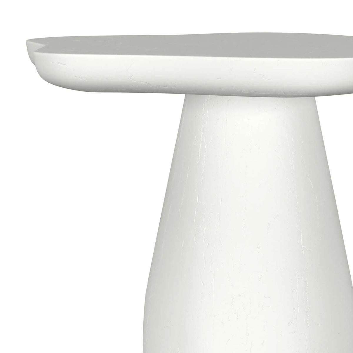 Perth 17-inch Side Table with Cloud-Shaped Top | 16.75 x 15.75 x 16 in | Engineered Wood | Off White