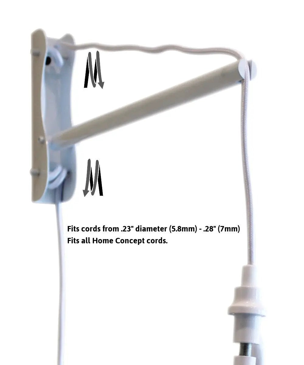 Plug In Wall Pendant | 2 Light White Cord | Linen Shade | 18X18X10In