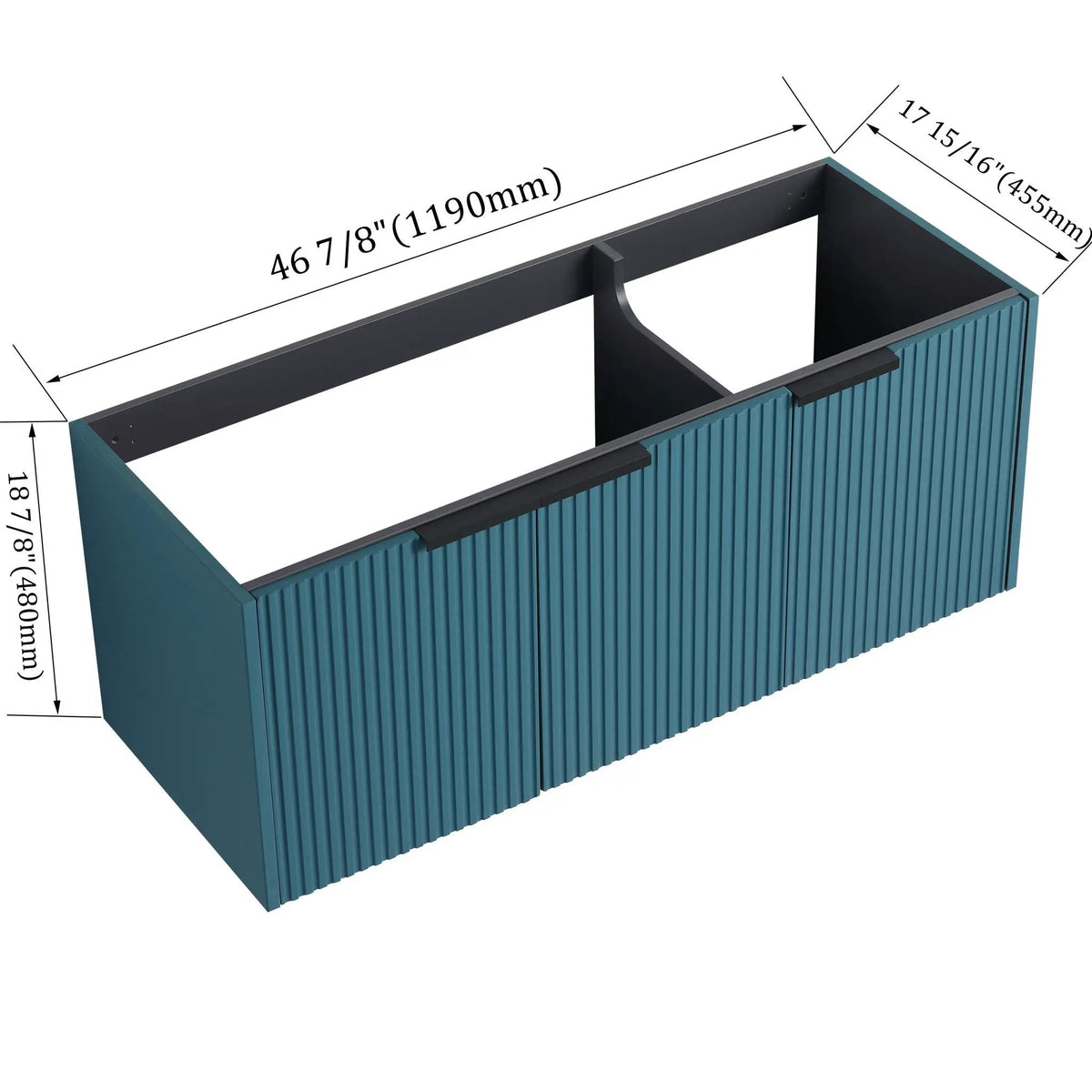 Wall Mounted Bathroom Vanity | Soft Close Doors | Wavy Door Panels