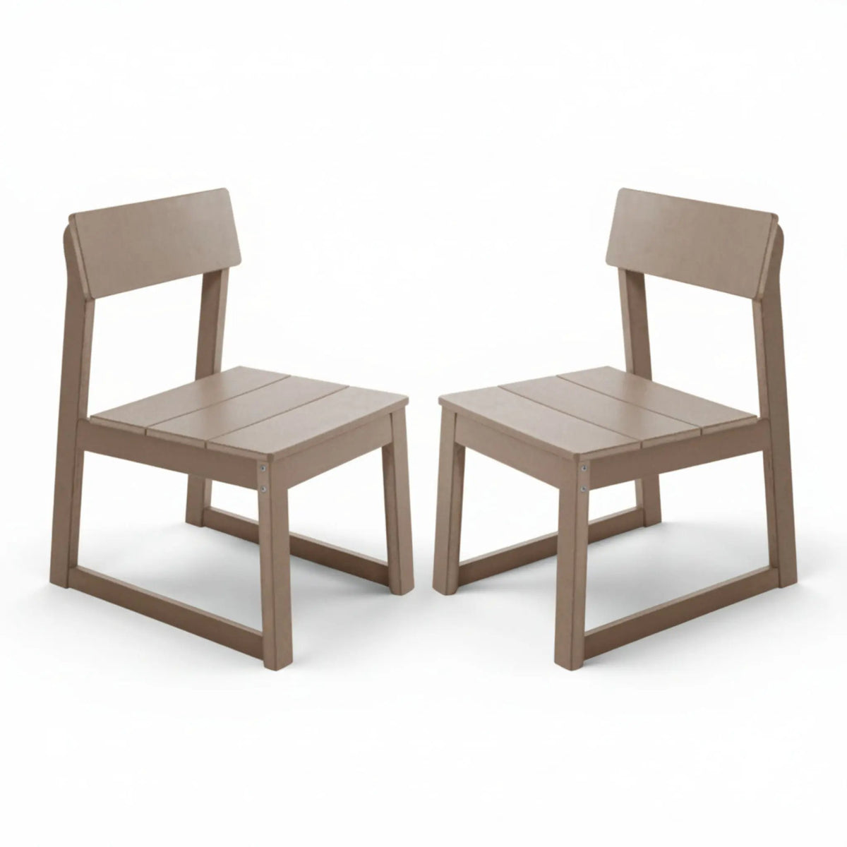 Patio Dining Chairs | All Weather HDPE | UV Resistant | Set Of 2