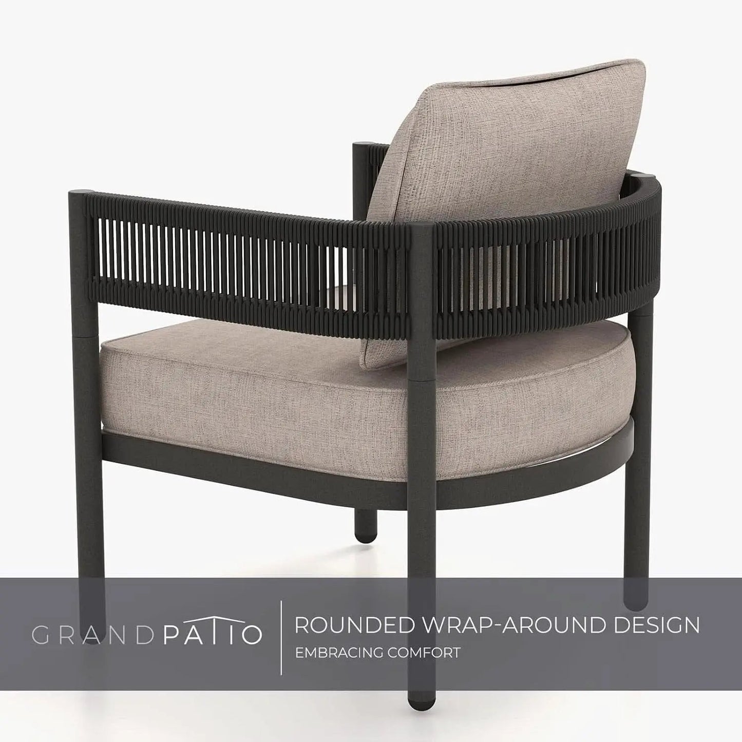 4 Piece Outdoor Wicker Conversation Set With 2 Chairs from PriceLows™